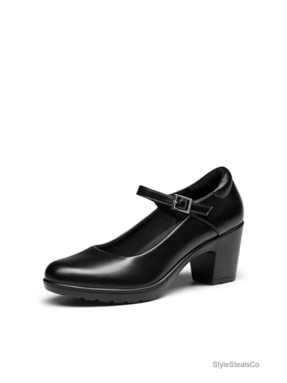 Mary Jane Heels with Arch Support Cushioned Block Heel Dress Pumps